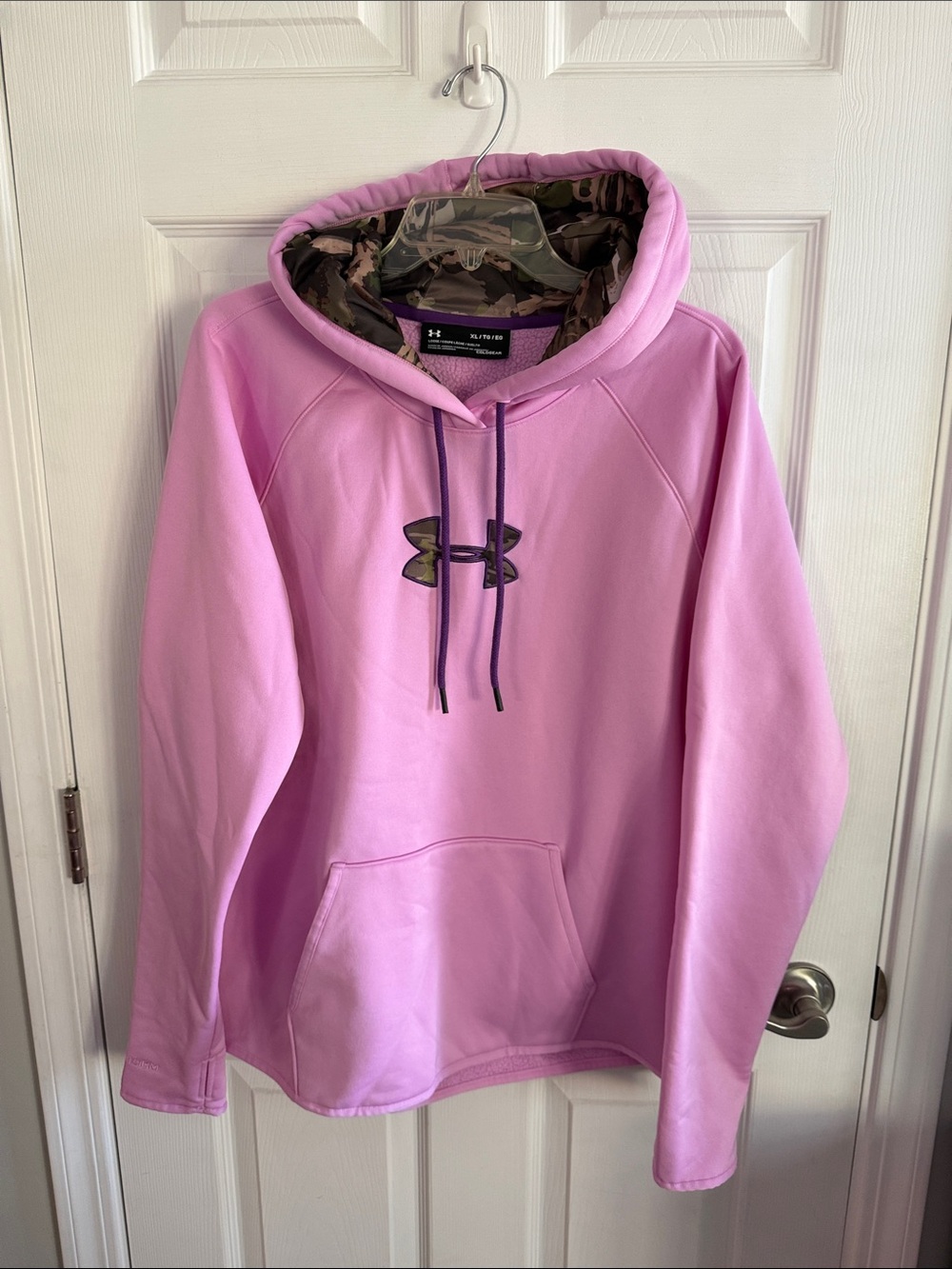 Under Armour Pink Hoodie with Camo Lining